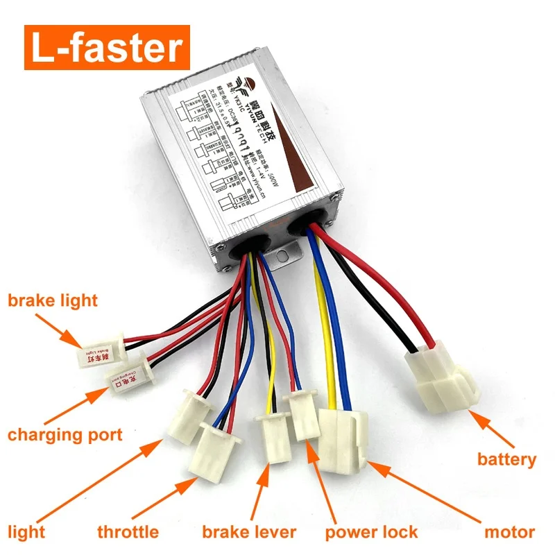  L-faster 24 в 36 450 Вт Электрический велосипедный щеточный двигатель MY1018 комплект для велосипеда с дисковым
