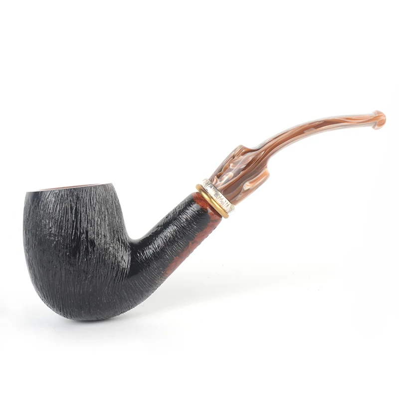 Tobacco Pipe Pitted Surface 9mm Filter Tuscan Series #TSCA-O