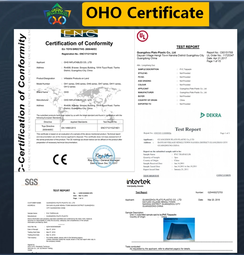  Надувная площадка OHO для препятствий крытая игровая оборудование наружного парка развлечений надувной веселый
