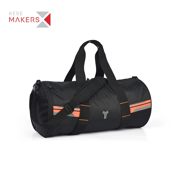 Popular 38L large capacity outdoor activity travel zipper black duffle bag