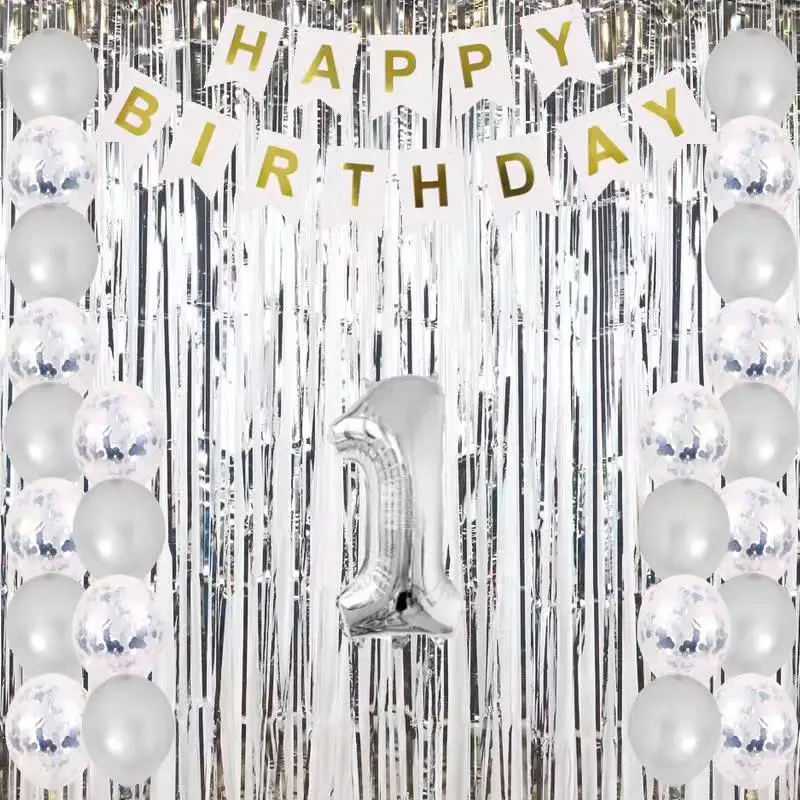 Colourful Birthday  Decoration Wedding Party Supplies Happy Birthday Decoration Set