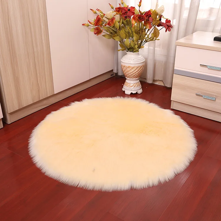 Washable soft fluffy decor luxury area carpet artifical faux fur rug carpet for bedroom living room home