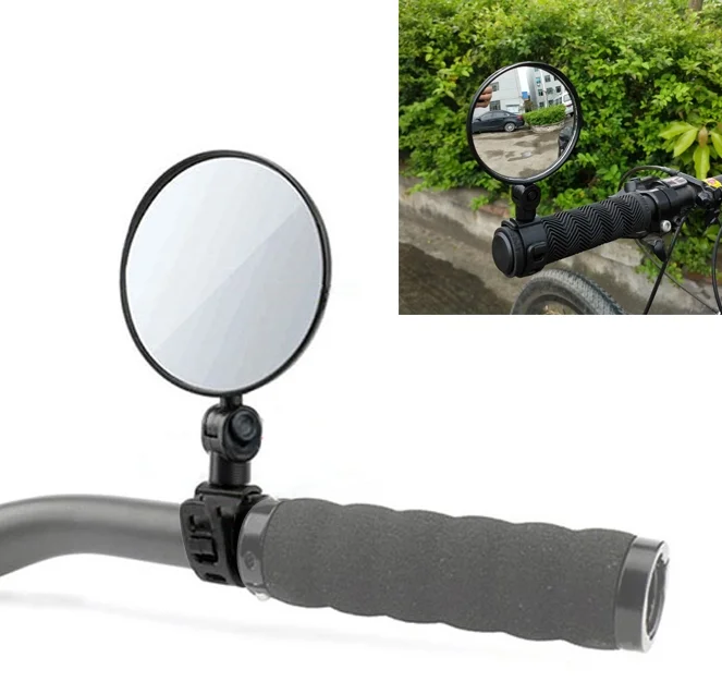 wholesale Universal 360 Rotate Adjustable Bicycle Rearview Handlebar Wide-angle Convex Mirror Cycling Rear View Mirror