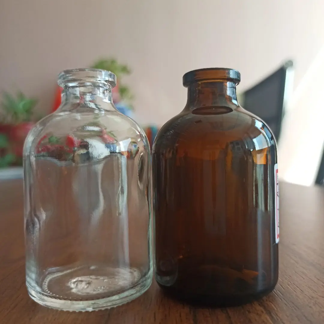 pharmaceutical clear molded glass vials glass bottles for injection