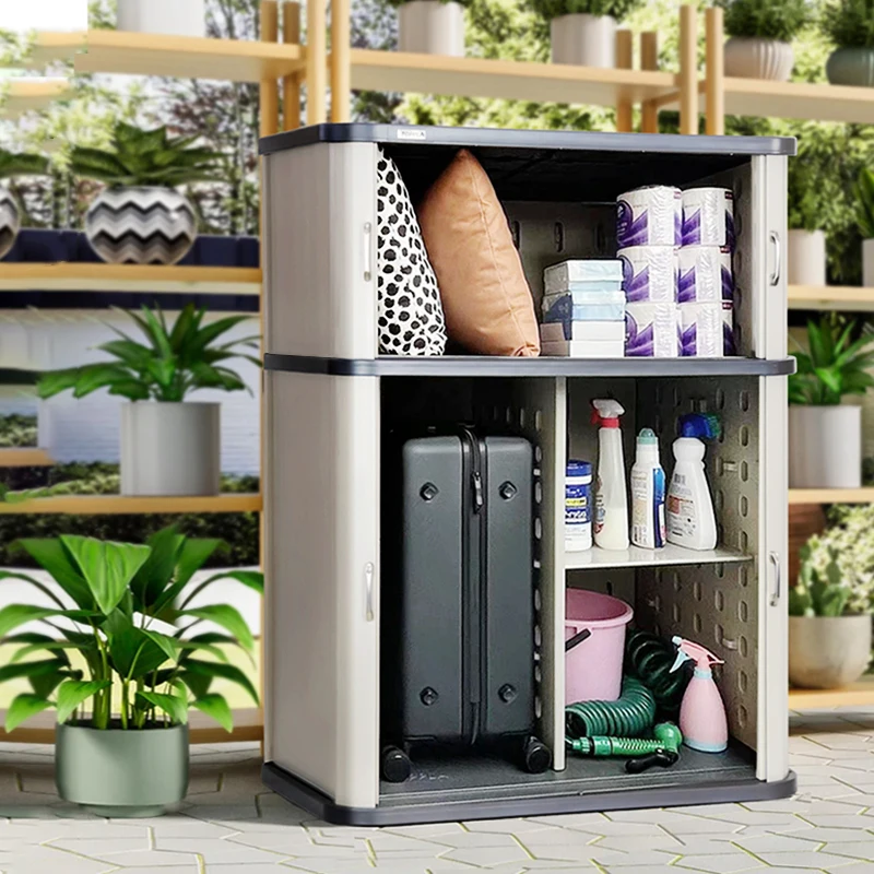 cheap price modern simple side cabinet plastic colorful storage cabinet 2 door hdpe cabinet