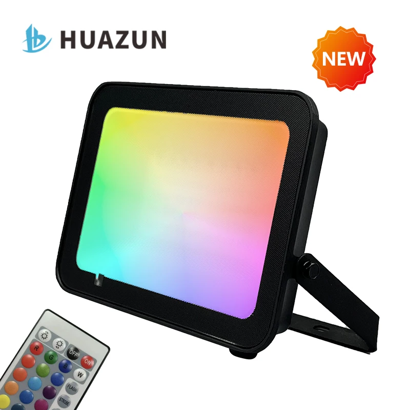 Красочный равномерно светящийся Регулируемый RGB Светодиодный прожектор для садовой сцены