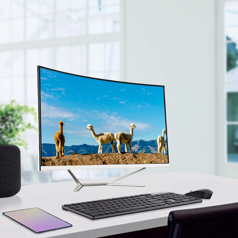 24inch cheap industrial monitor curved screen tablet core i3 i5 i7 gaming desktops all in one  pc computer