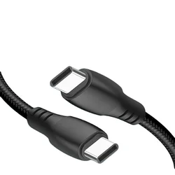 100W Type-C to Type-C data cable for Macbook fast charging sync cable nylon braided pd cable