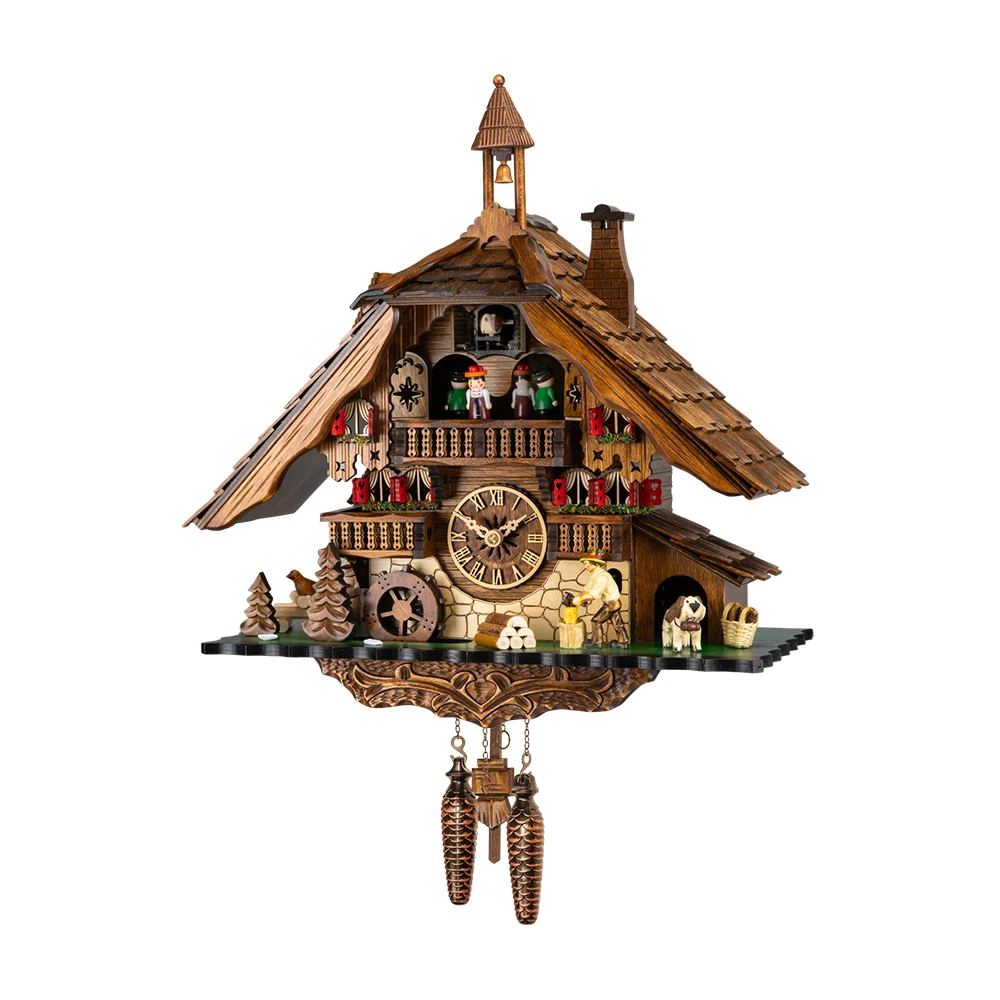 Best Sale Made In Germany Traditional Handmade Large Black Forest House Cuckoo Clock With Music