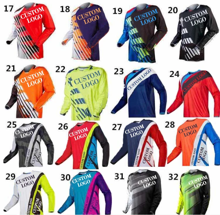 Custom 139 color long sleeve racing jersey shirts riding motocross motorcycle cycling racing jersey