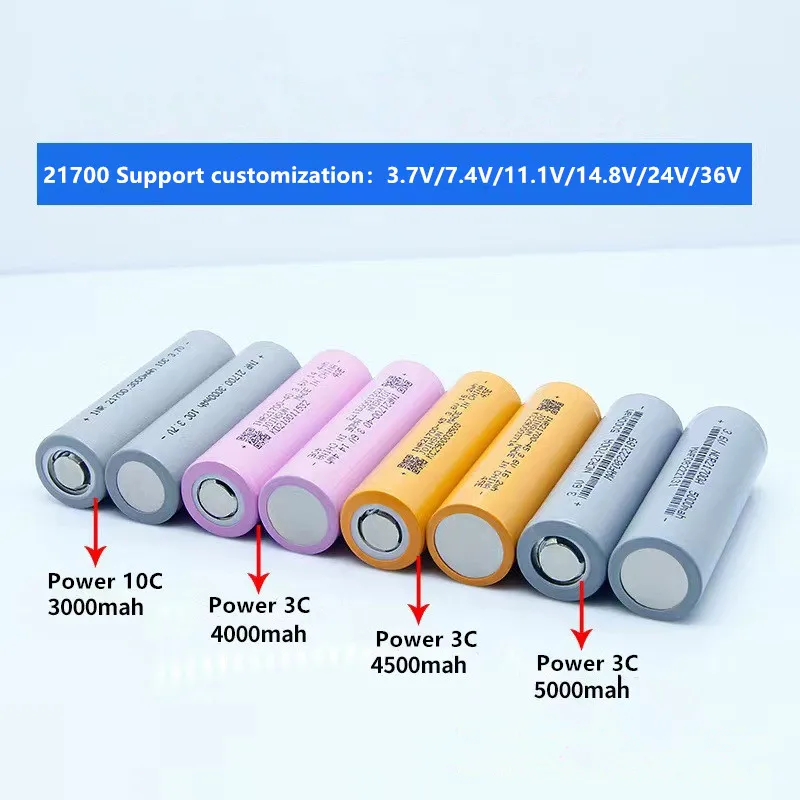 Top Quality Grade A 21700 Battery 3.7V Solar Light Batteries 45E Flashlight Cells