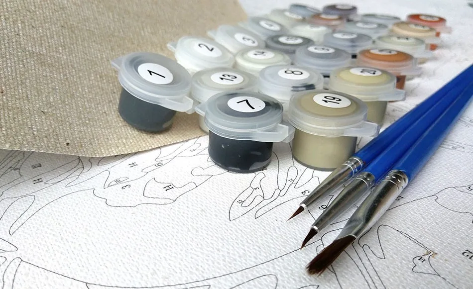 Рисование по номерам комплекты для взрослых DIY живопись масляными красками цифровому изображению номеру детей начинающих серый як крупного рогатого скота корова OX 16X20 дюйма