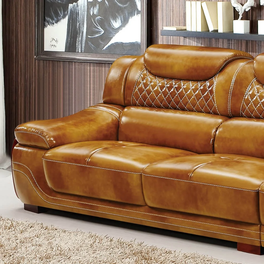 
Hot sell model Africa home furniture couch genuine leather sofa 