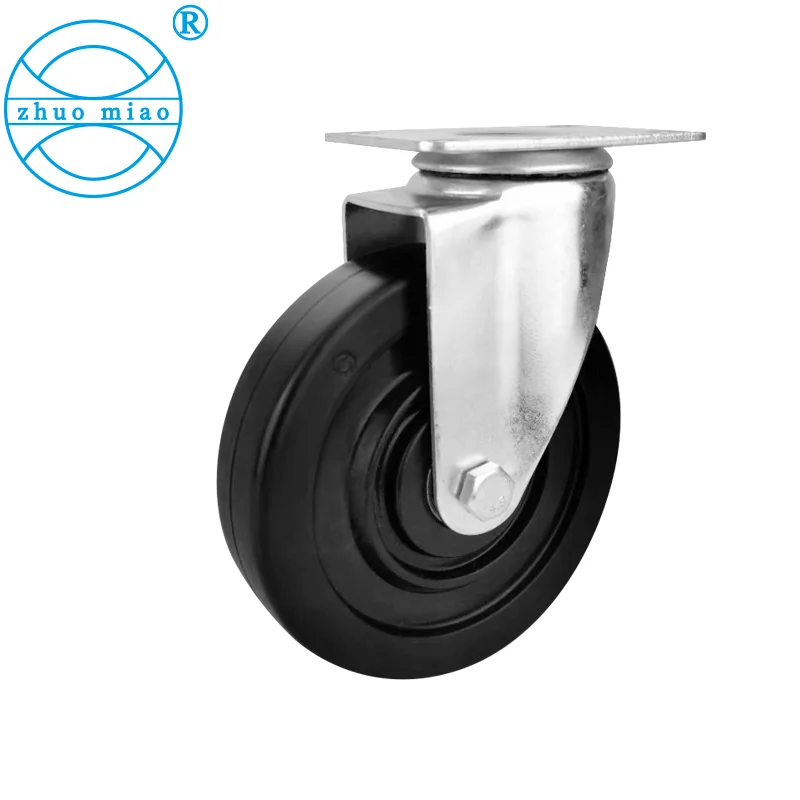4-inch black wheel anti-static casters swivel castor ESD rubber wheel