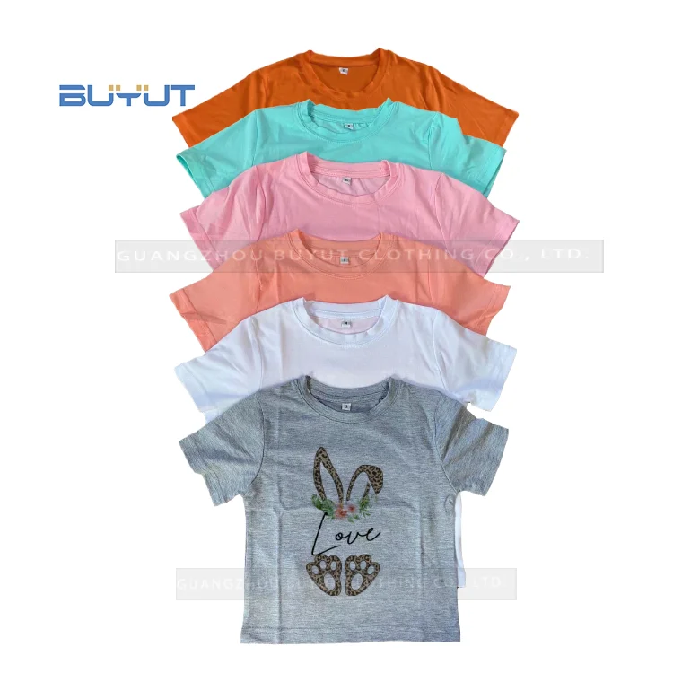 Однотонные оранжевые пастельные пустые детские футболки унисекс для младенцев, малышей, молодежи, взрослых, футболки для девочек с индивидуальным сублимационным принтом