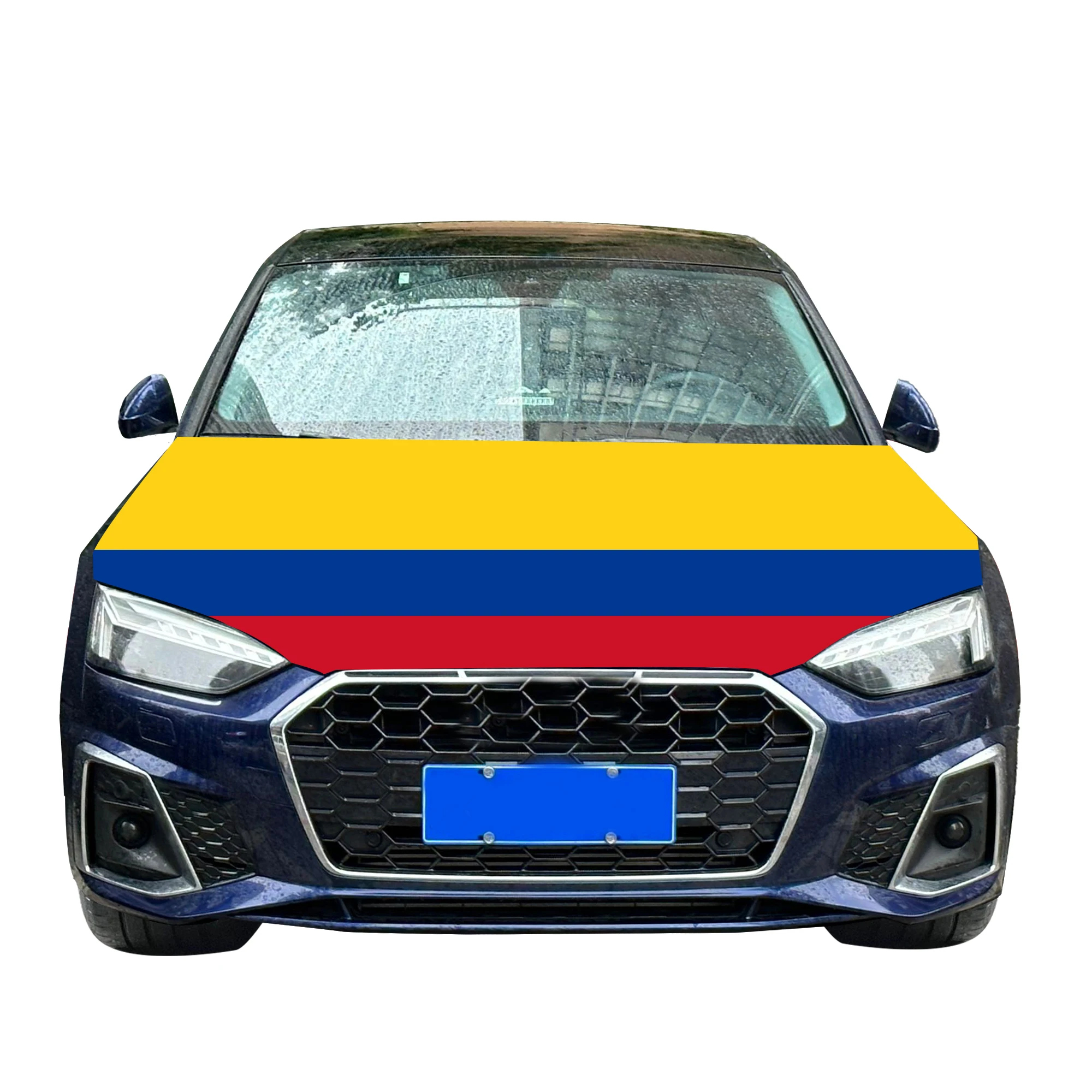 Colombia National Car Hood Cover Flag  Car Engine Cover Flag  Wholesale Custom Elastic Fabric Factory Direct Selling