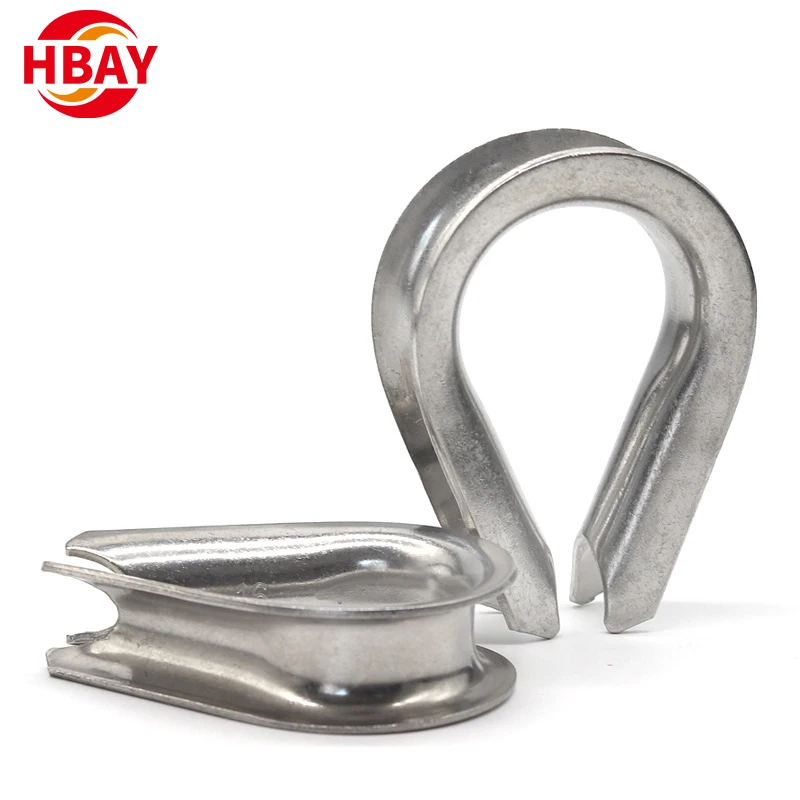 High Polished Wire rope thimble stainless steel 316 US style sewing thimble marine hardware