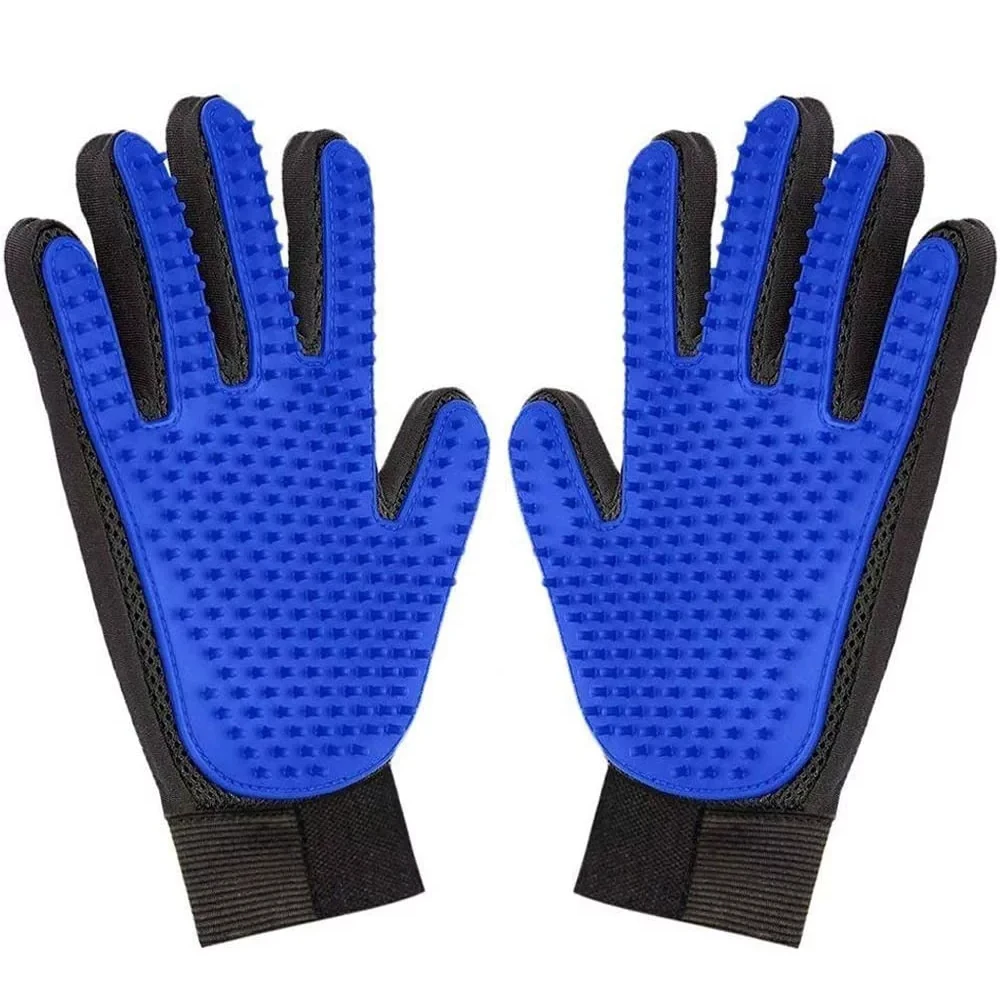 Pet Grooming Glove Soft Pet Hair Remover Gentle Deshedding Brush Glove Deshedding Tool for Cats Dogs Pet Hair Remover Mitt