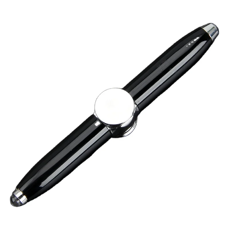 2021 New Design Promotional Lapicero Gift Fidget Spinner Pen With Stylus and Led Light