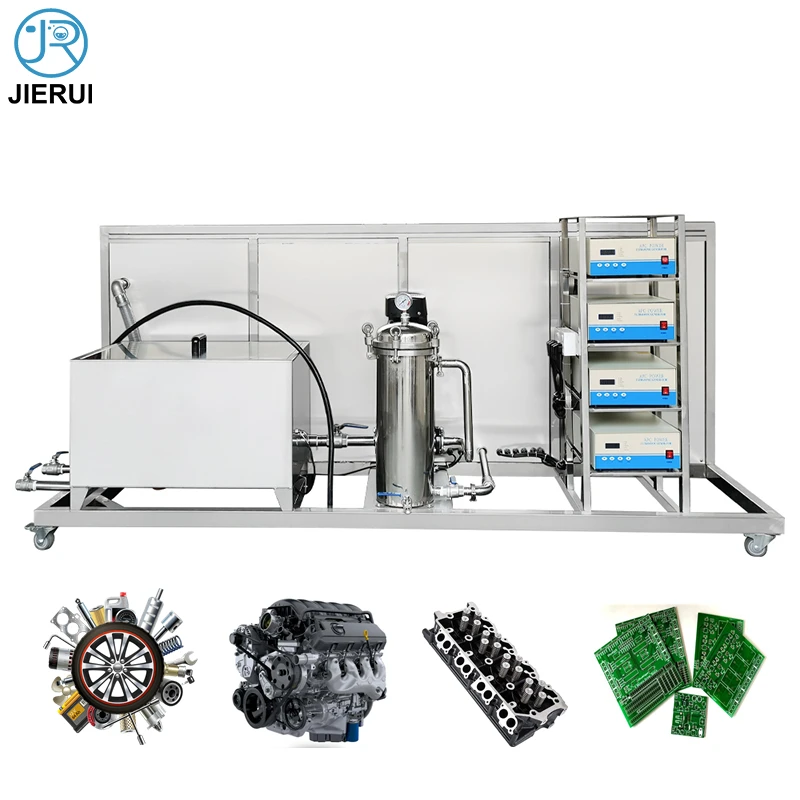factory customized large scale 2000l single tank SUS304/316 filter ultrasonic cleaner bath for small engine auto parts