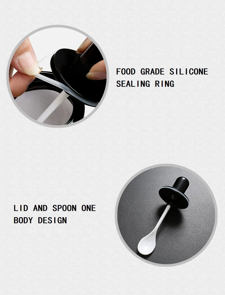 
Factory direct price concessions kitchen supplies nordic seasoning jar seasoning box bottle glass 