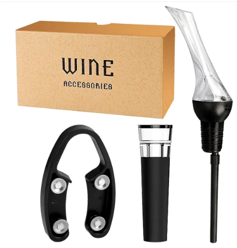 Wine Aerator Decanter Red wine Dispenser,Black Premium Aerating Acrylic Pourer Decanter.Home Party Christmas Gift