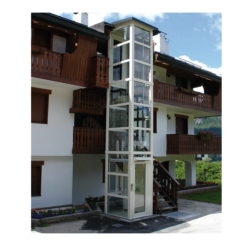 Outdoor Elevator Efficient residential villa elevator luxury small home elevator