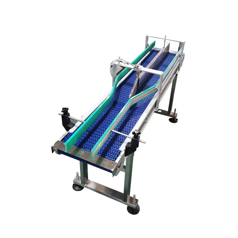 large table top modular mesh belt conveyor for oil drum transportation