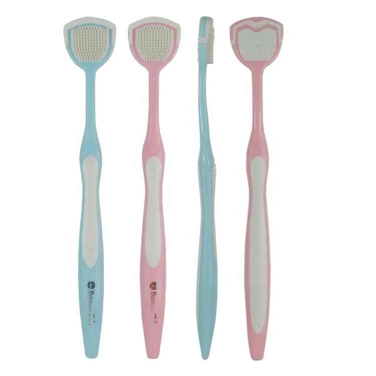 dental care tongue cleaner plastic tongue brush scraper