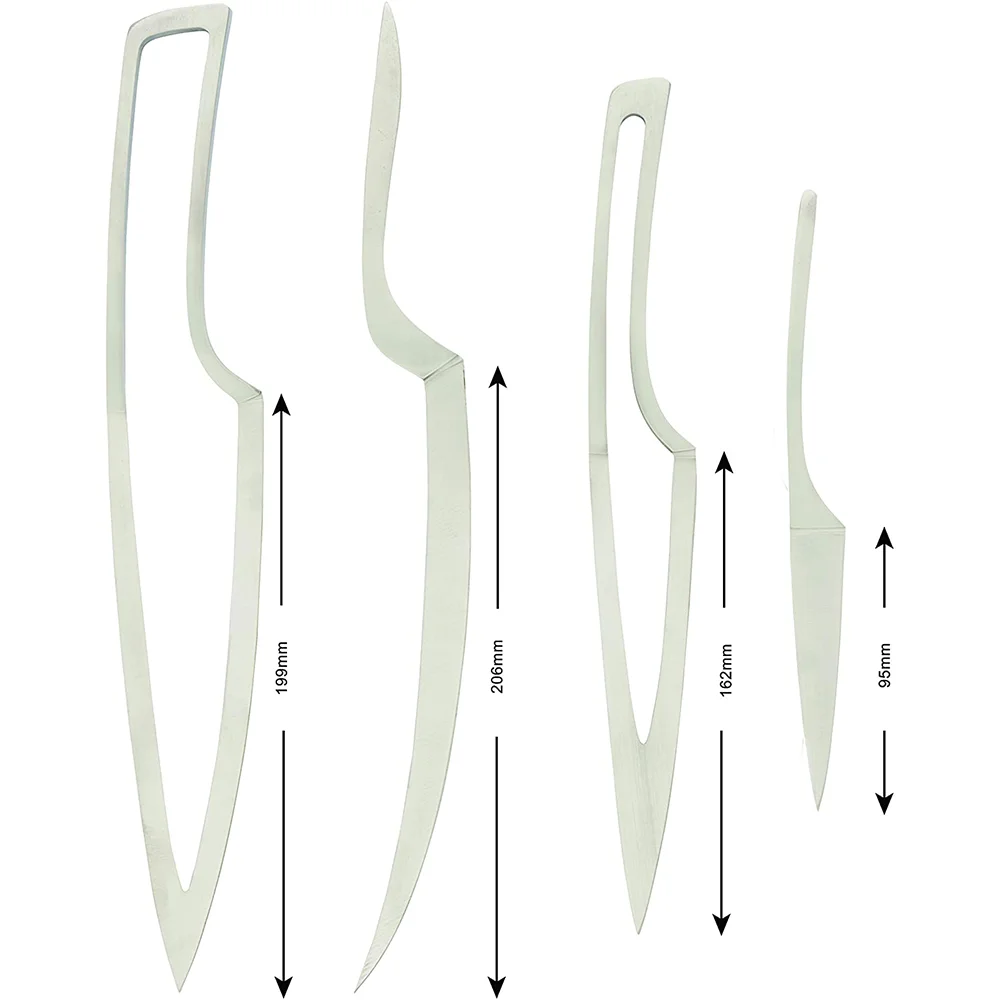 Уникальный набор кухонных ножей из нержавеющей стали премиум-класса 3cr14 4 предметов профессиональные ножи шеф-повара с магнитным бамбуковым держателем