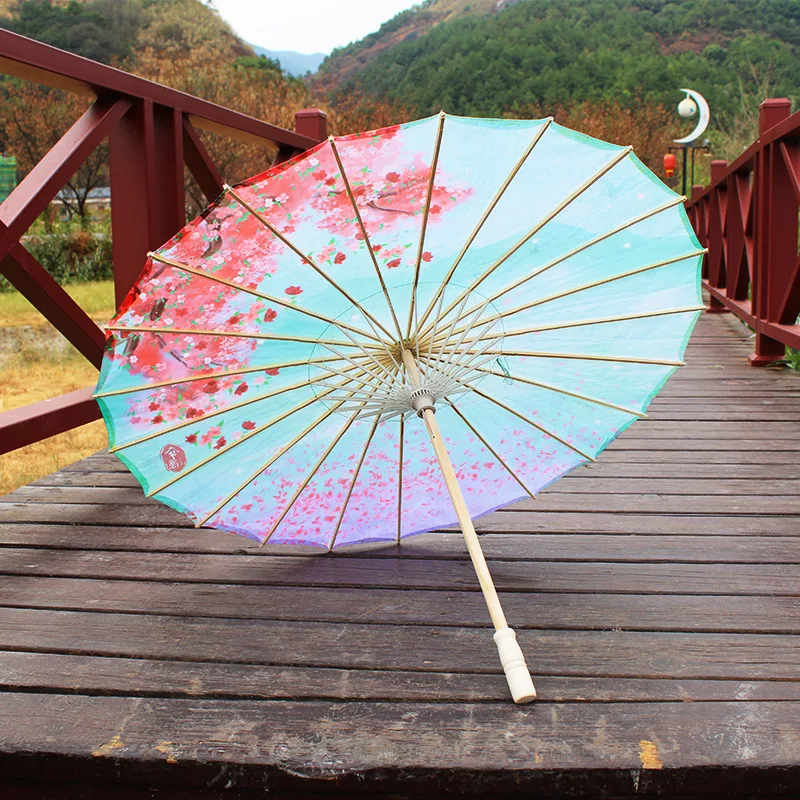 Wholesale Custom any ethiopia Design Craft Umbrella Solid Wood Pole Dance Umbrella Decorative Cloth Umbrella Party Decor