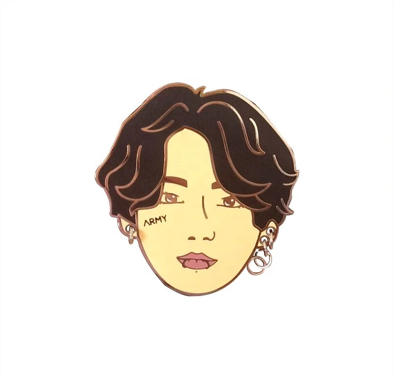 2022 Fashion Design Customized Lapel Pin Brooch Mens 3d Metal Hard Enamel Pin Kpop