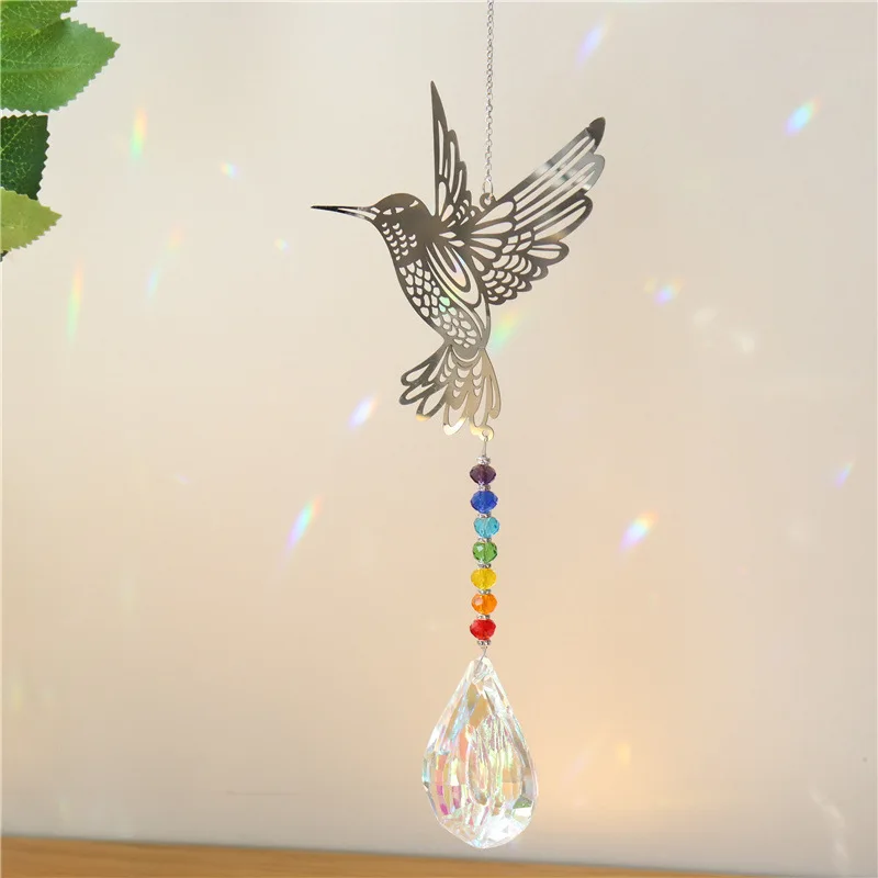 Wholesale Animal Pendant Prism Crystal Ball Rainbow Chaser Sun Catcher Wind Chimes Hanging for Decorate