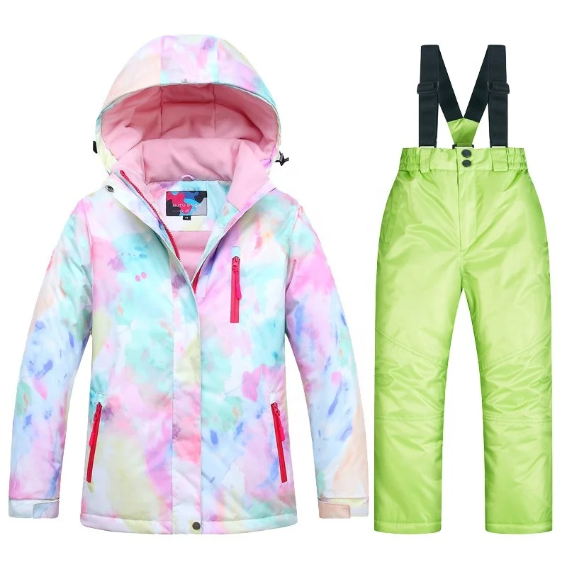 2022 High Quality Customized Ski Wear for Kids Skiing Jackets Waterproof Windproof Ski Suits Snow Wear