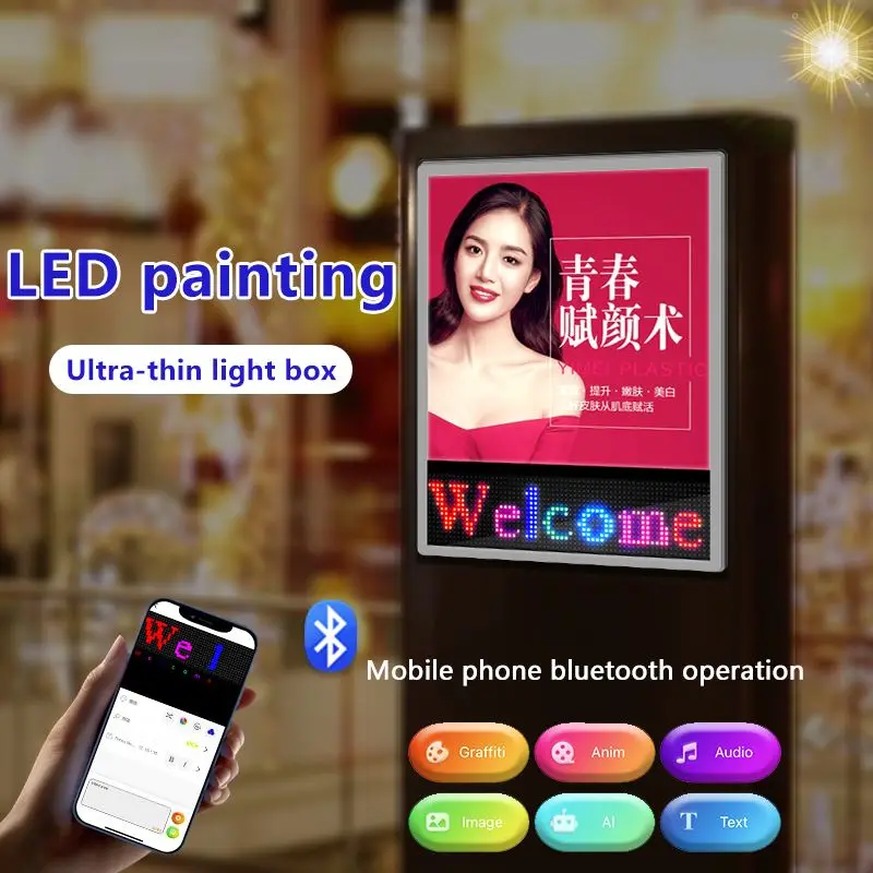 A1 A2 A3 A4 illuminated Poster Frame LED Sign Restaurant Menu Advertising Light Box Signboard Night Club Display Frame