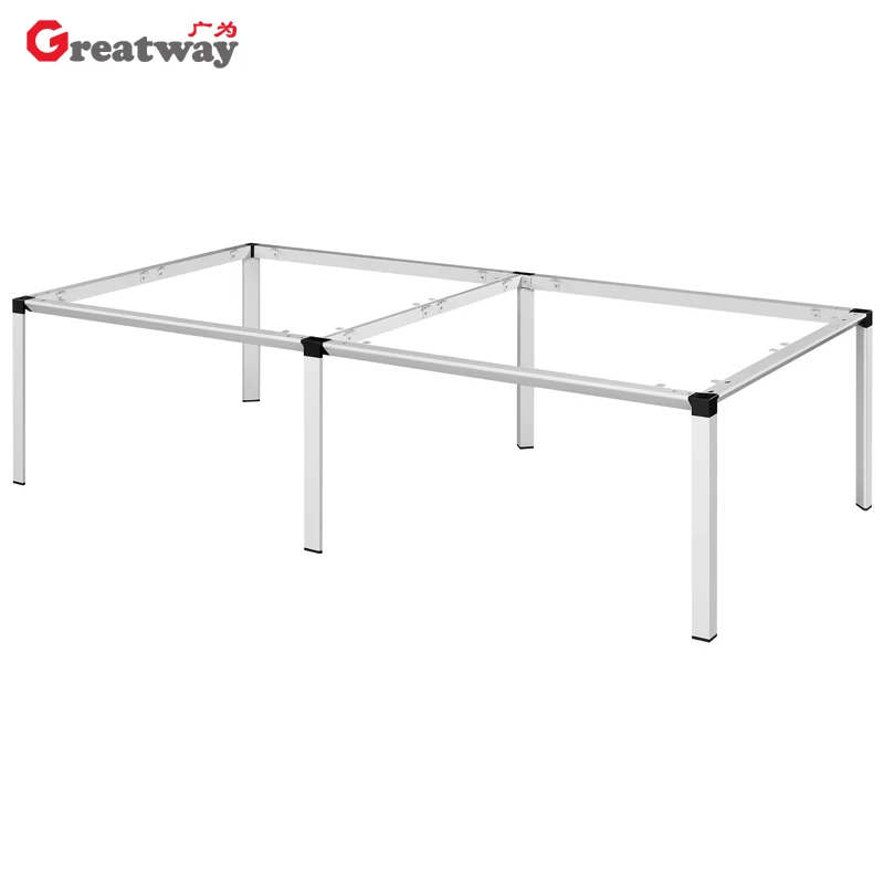
elegant triangle tube metal table frame office workstation desk for open space 