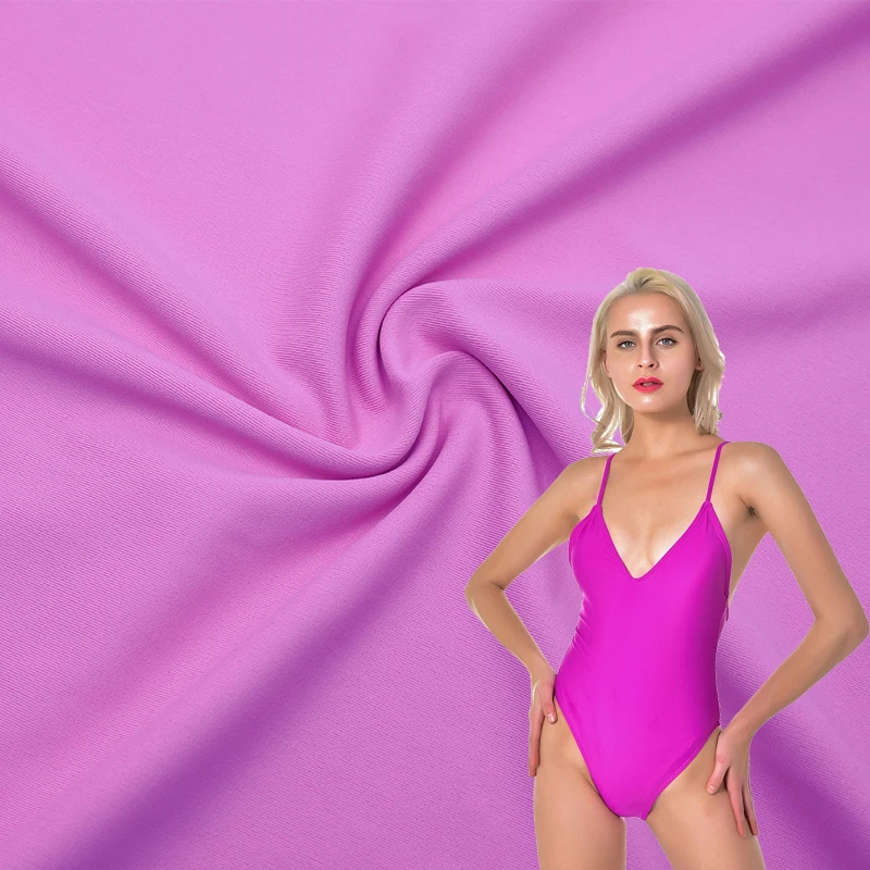 
Factory In Stock Matte Interlock Fabric High Elastic 230GSM Polyester Interlock Yoga Wear Fabric Sportswear Swimwear Fabric 