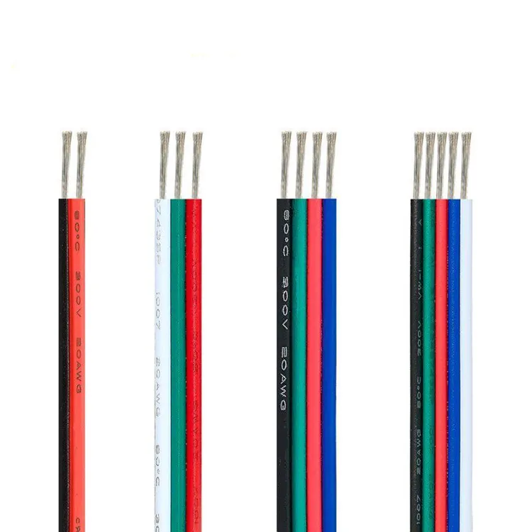 2pin 3pin 4pin 5pin Electrical Wire 22 AWG LED Strip Connector Cable For 5050 RGB RGBW RGBWW WS2812 CCT LED Modules