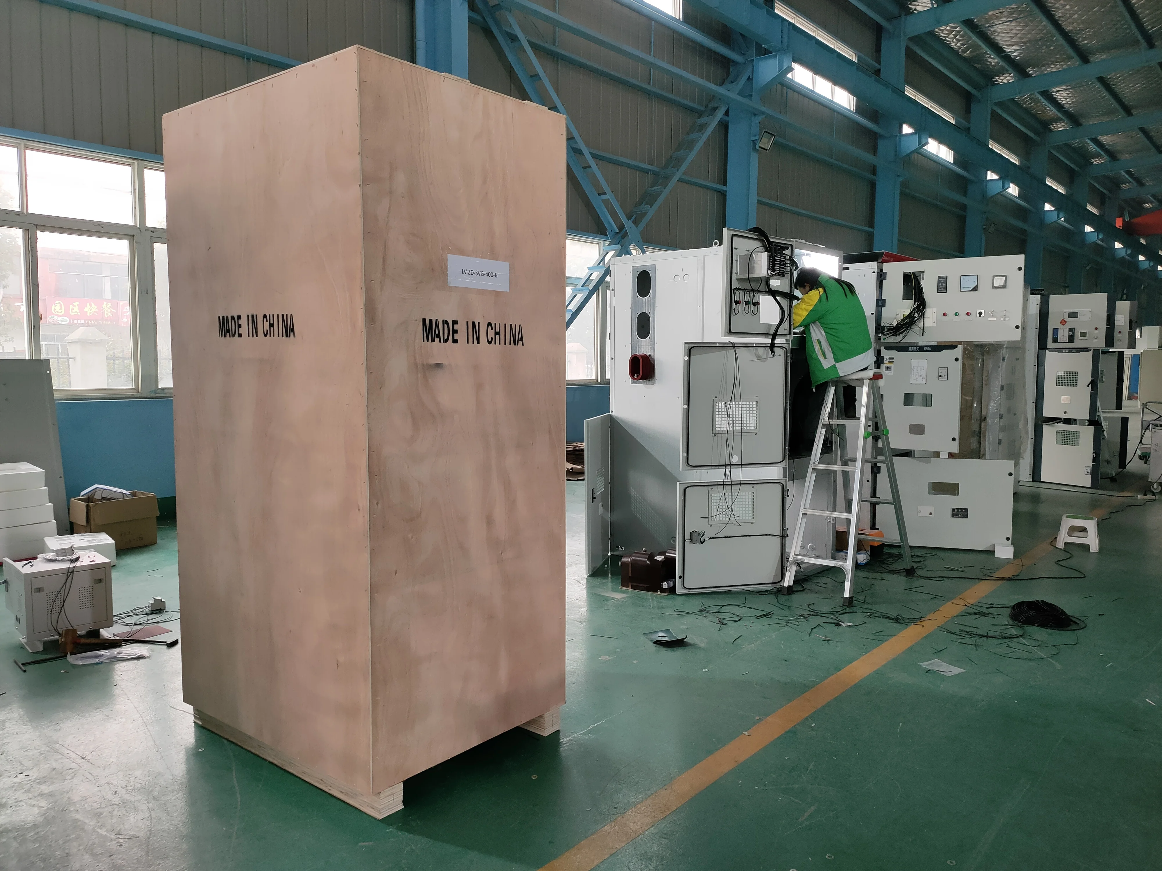 150kvar TSC capacitor bank cabinet with harmonic filter reactor