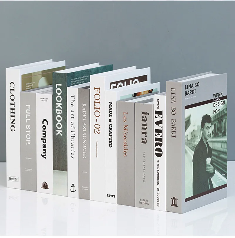 High quality luxury famous brand decorative fake books home decor modern faux books fake book decoration