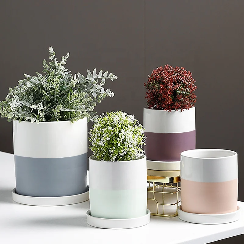 New Product Nodic Elegant Colors Matte Vase Exquisite Cylinder Shape Ceramic Vase