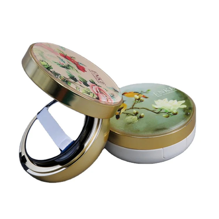 Best selling Plastic cosmetic packaging cushion empty powder foundation powder compact