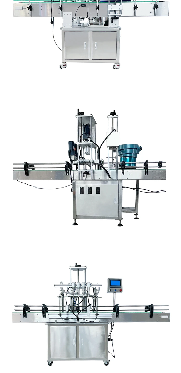 Small Bottle Cosmetic Oil 2/4/6/8/10 Heads Automatic Filling Capping and Labeling Machine