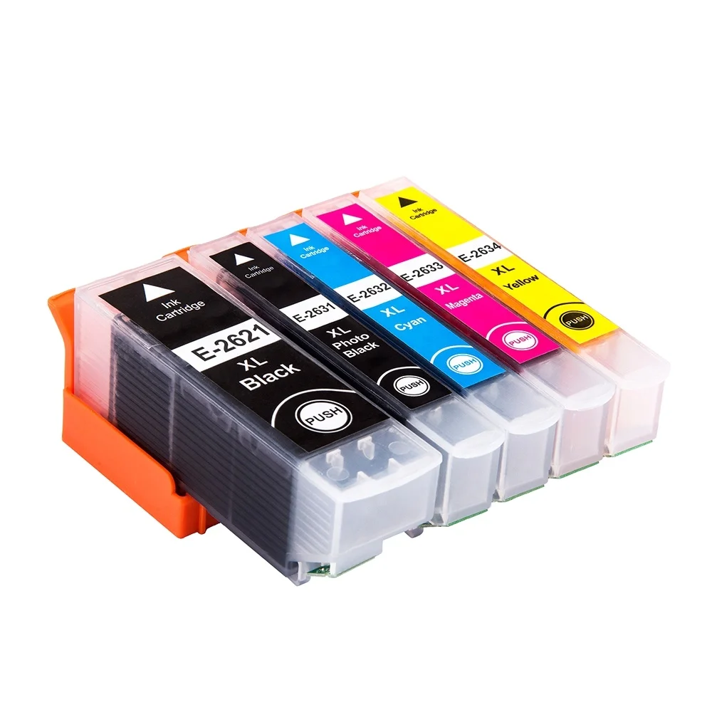INK-TANK 26 XL 26XL T26 T2621 T2631 T2632 T2633 T2634 Compatible InkJet Ink Cartridge for Epson XP-625 XP 610 XP-620 Printer