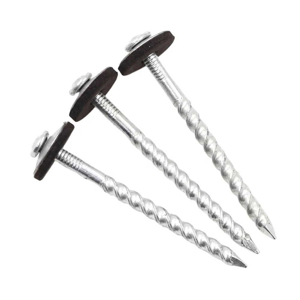 90mm Electro Galvanized Assembled Roofing Screw Nails with EVA/Rubber Washer