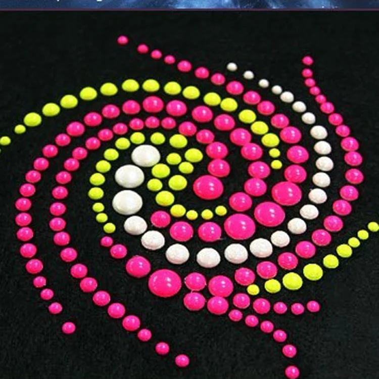 Factory direct sale excellent quality ceramic hot fix half round pearl beads