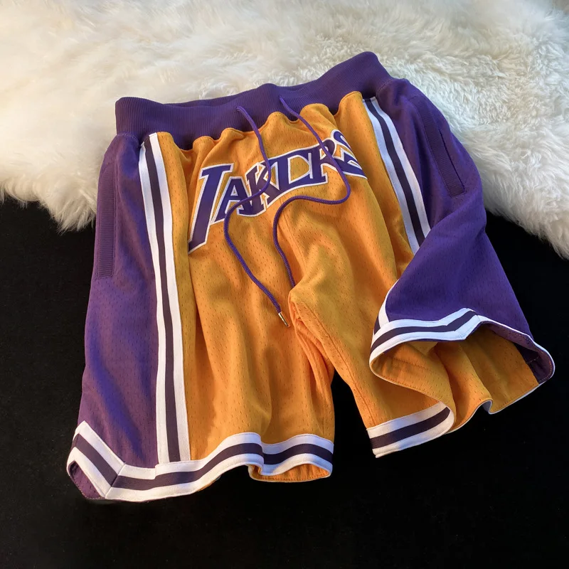 Сетчатые баскетбольные шорты с вышивкой мужские сублимационной и логотипом