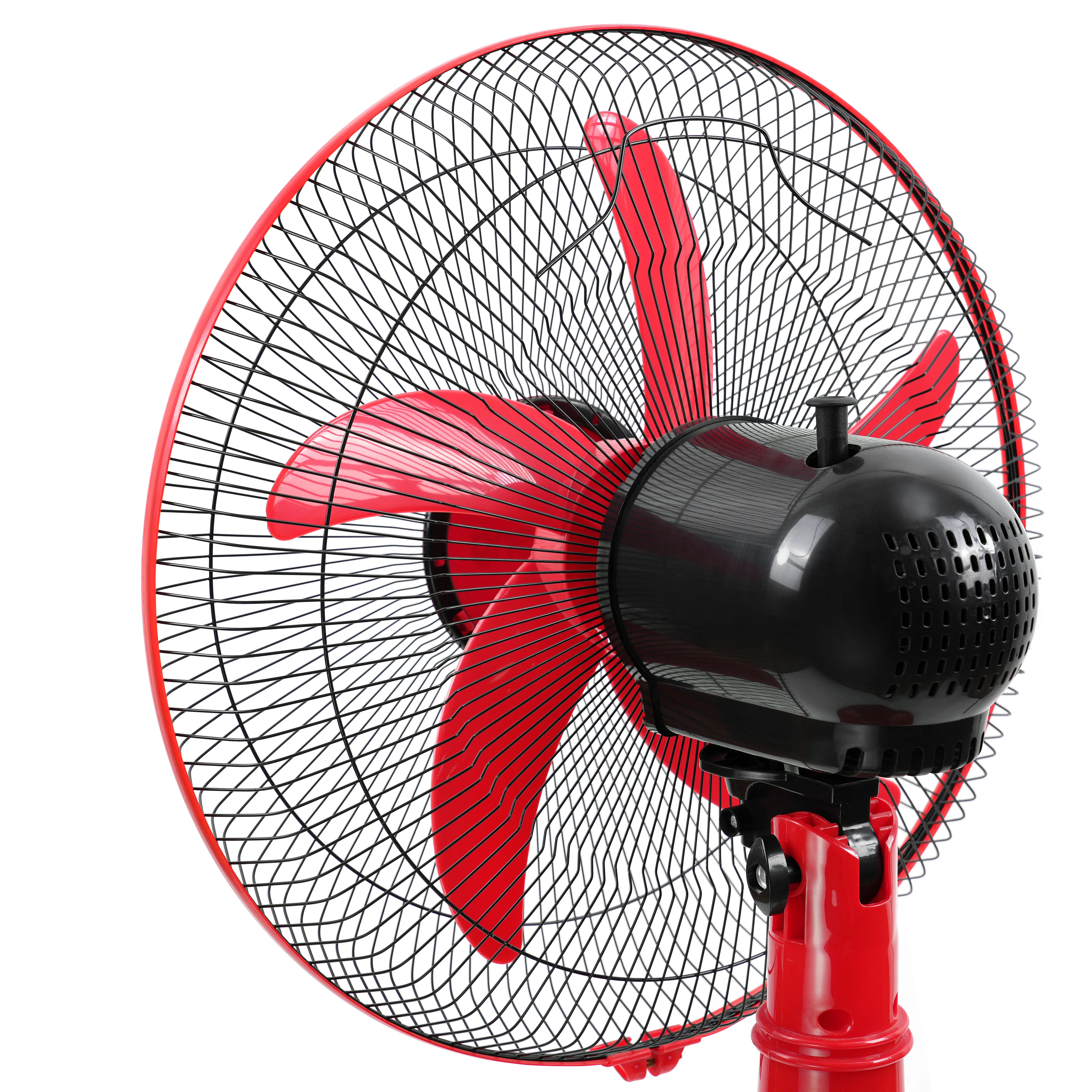 AC/DC table fan exported to Yemen DC 12V brush motor 16-inch portable table fan  air cooling  fan with led light and adapter