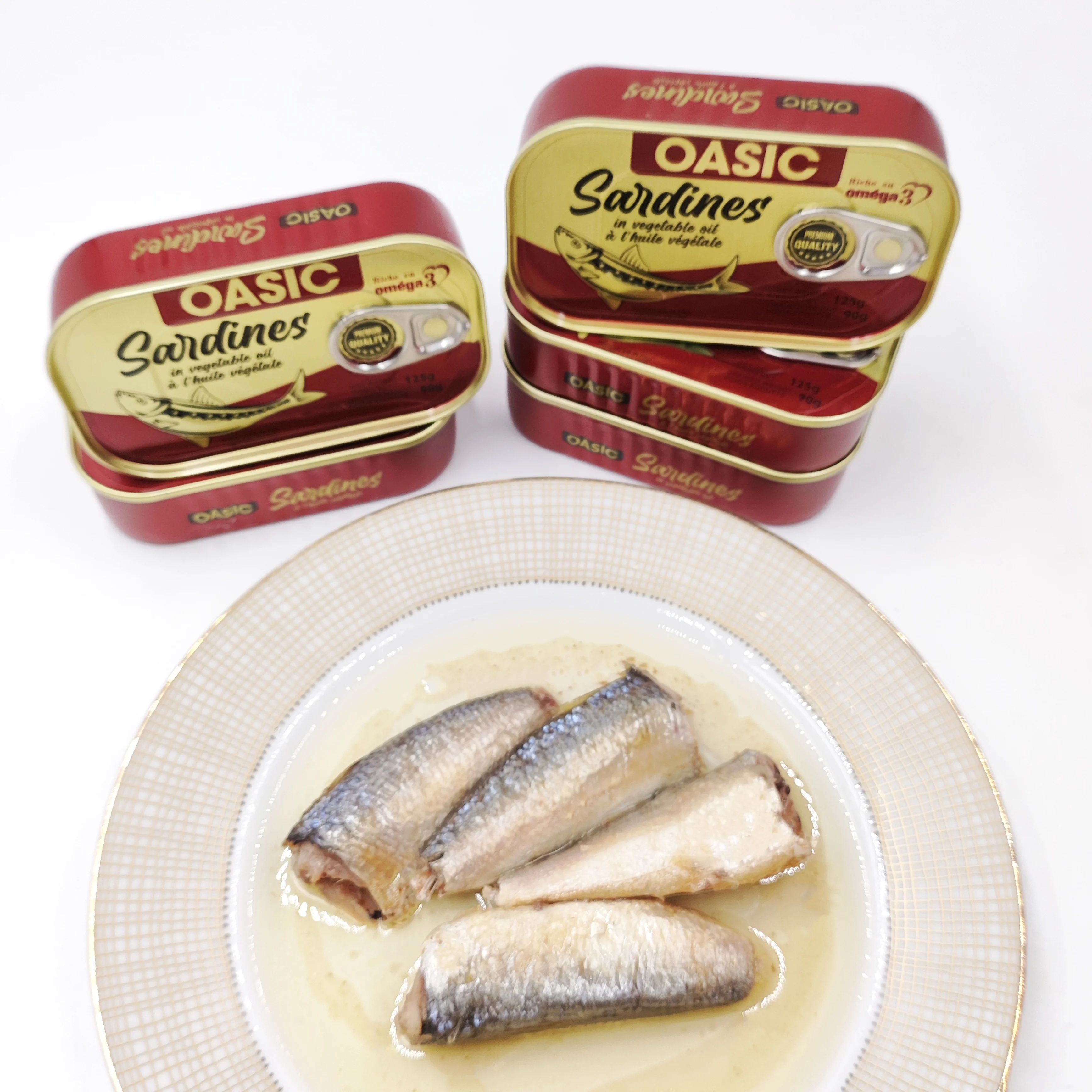 Canned Food Canned Fish Canned Sardine in Vegetable Oil 125G With Chili