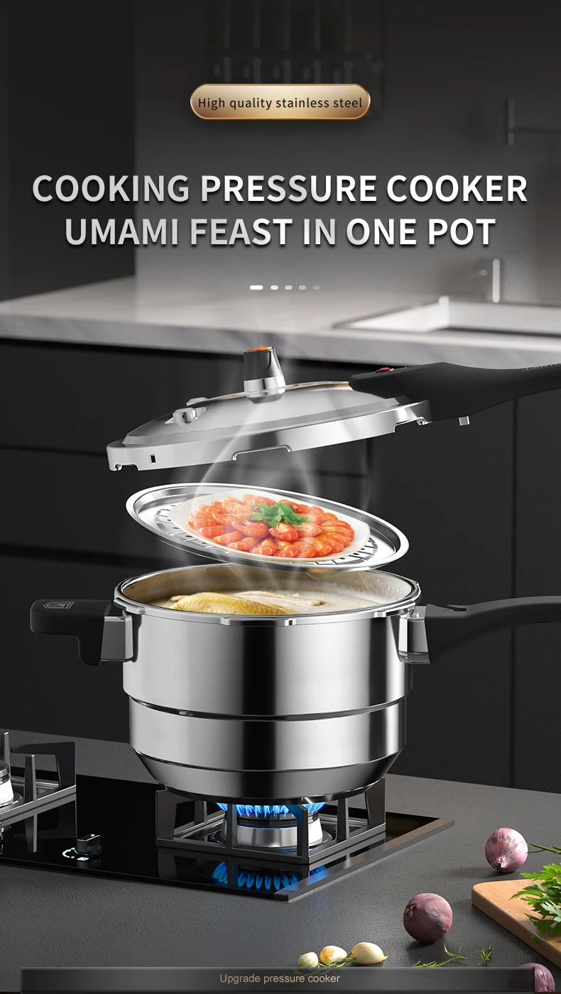 Hot Sell Energy Saving  Rice Soup Cooker Stainless Steel Pressure Cooker Steamer pressure cooker